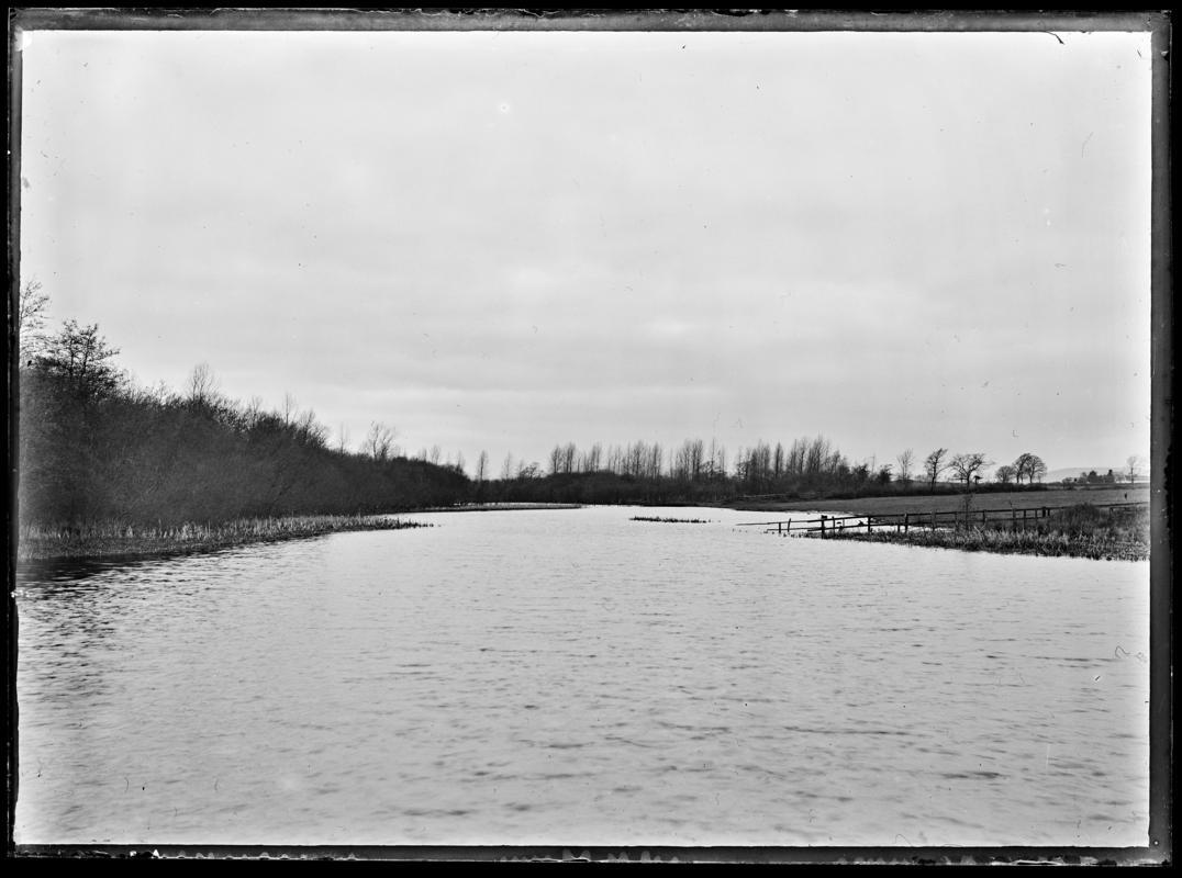 St-y-Nyll top pond, glass negative