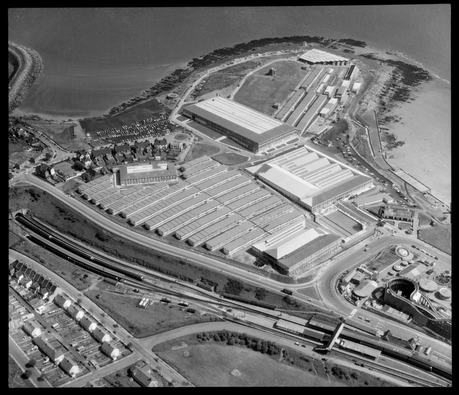 Aerial view of Butlins Holiday Camp, Barry Island.