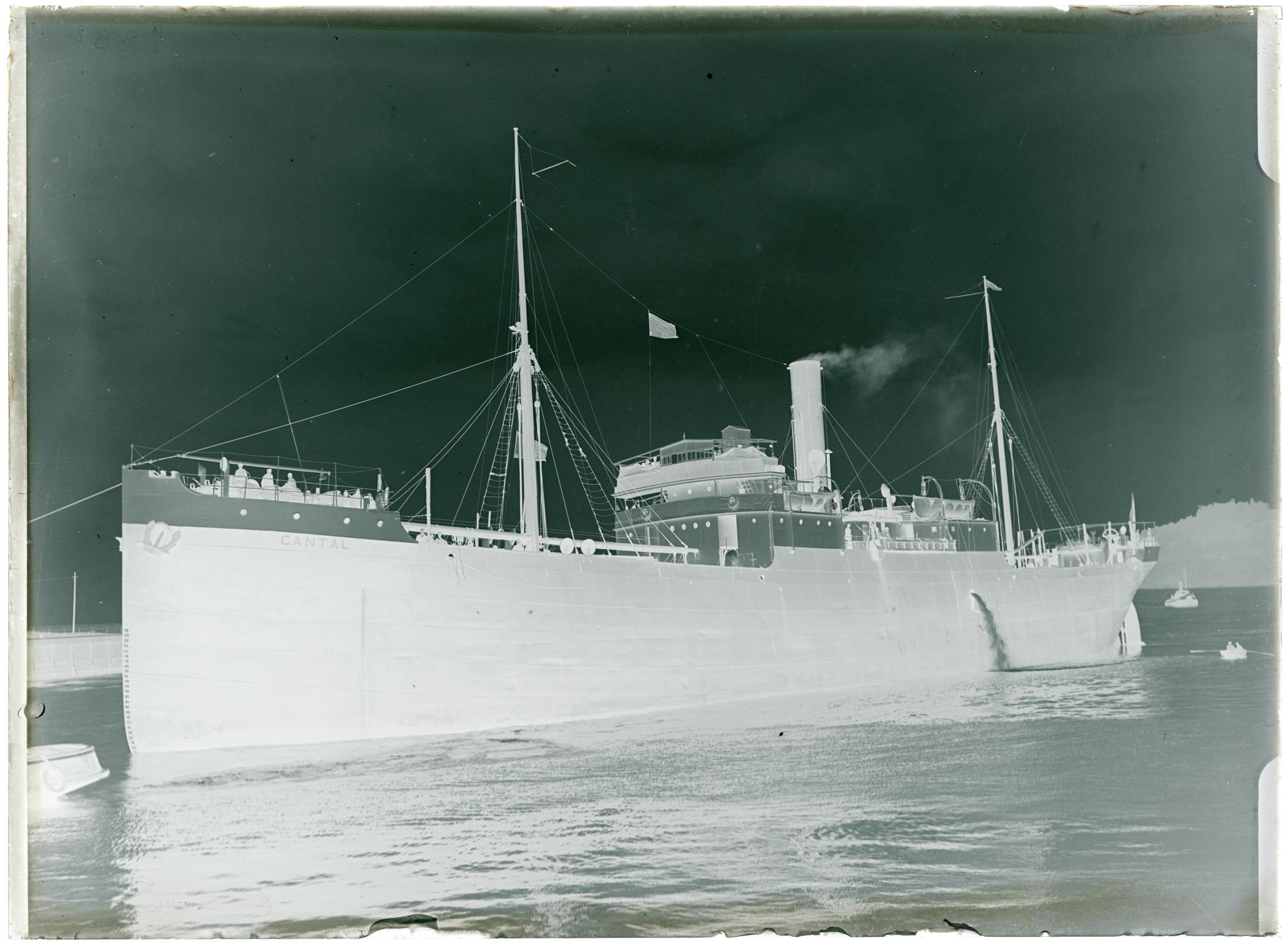 S.S. CANTAL, glass negative