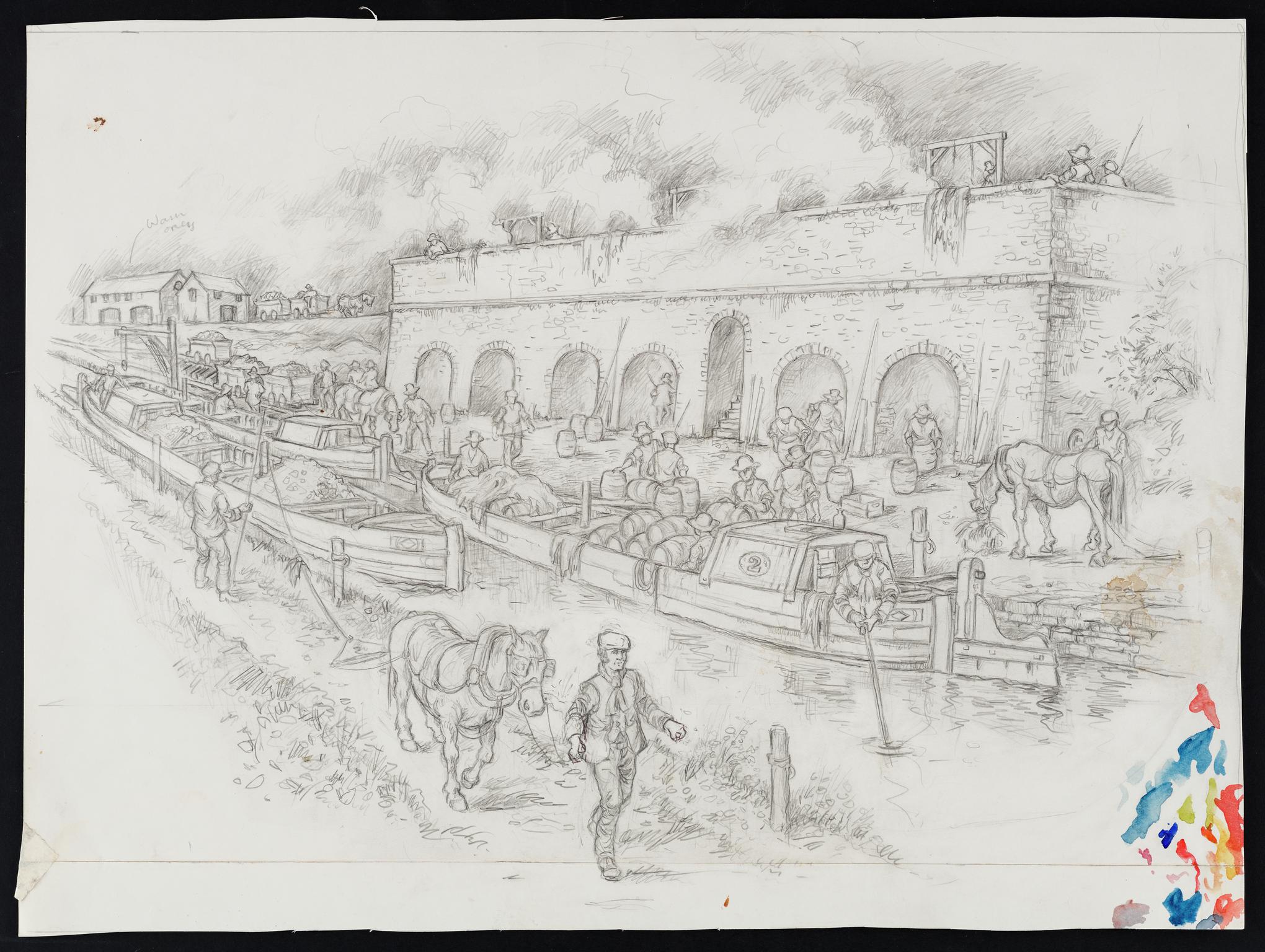Gilwern Wharf lime kilns, drawing
