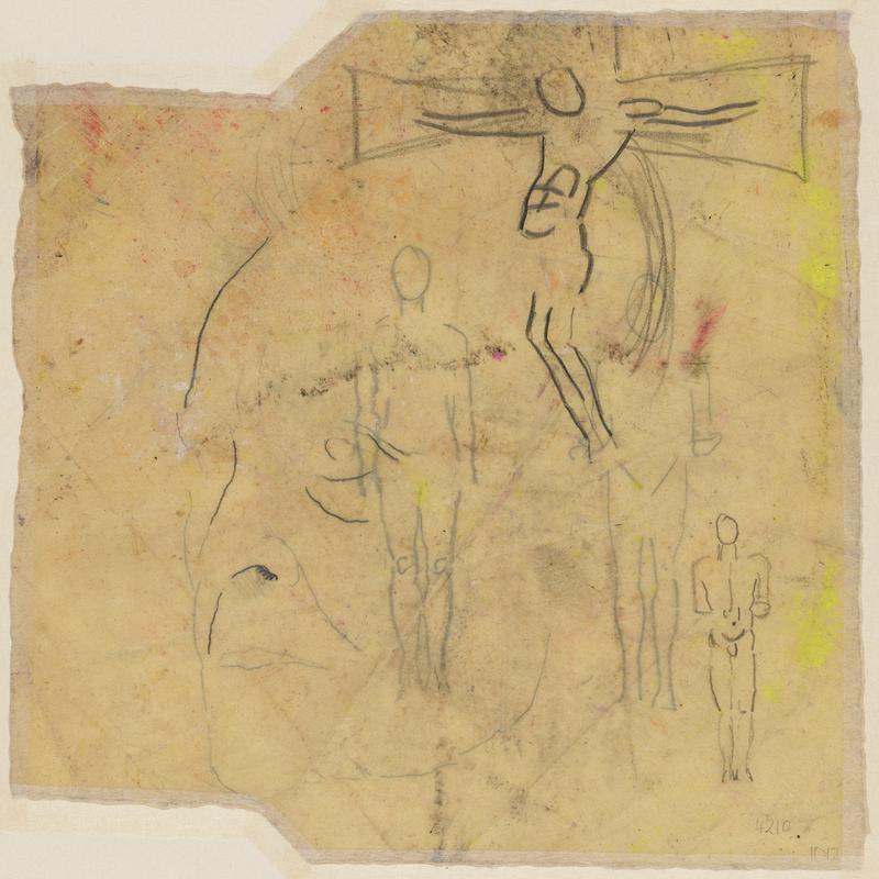 Study of figure and man's head