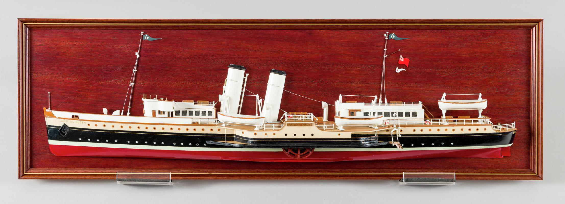 Half hull model of the P.S. BRITSOL QUEEN.