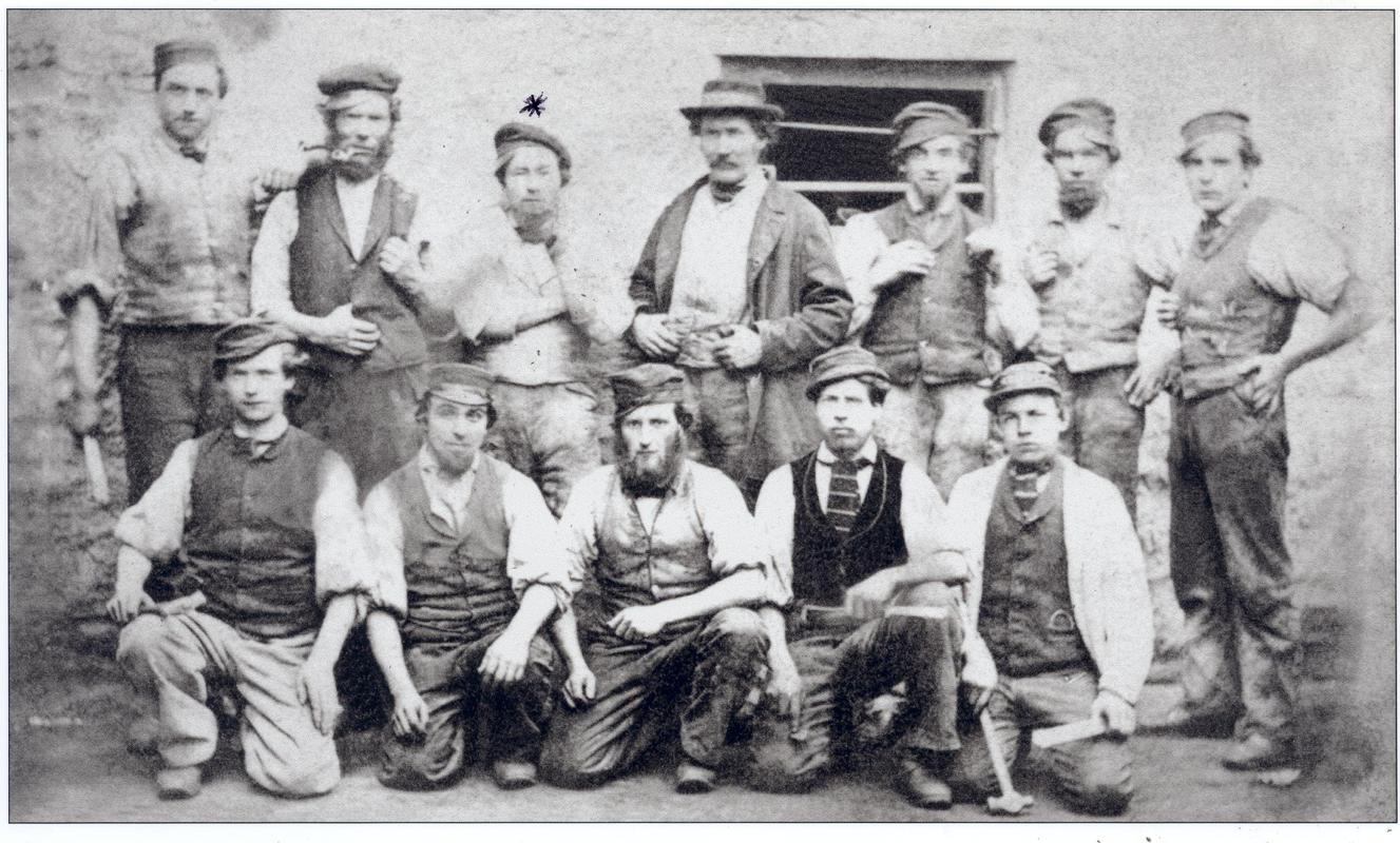 Group of apprentices at the DeWinton Foundry, Caernarfon