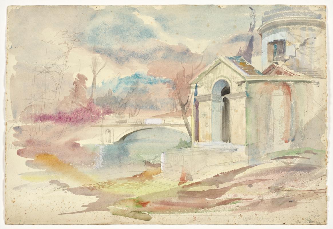 Temple and bridge in Chiswick House grounds