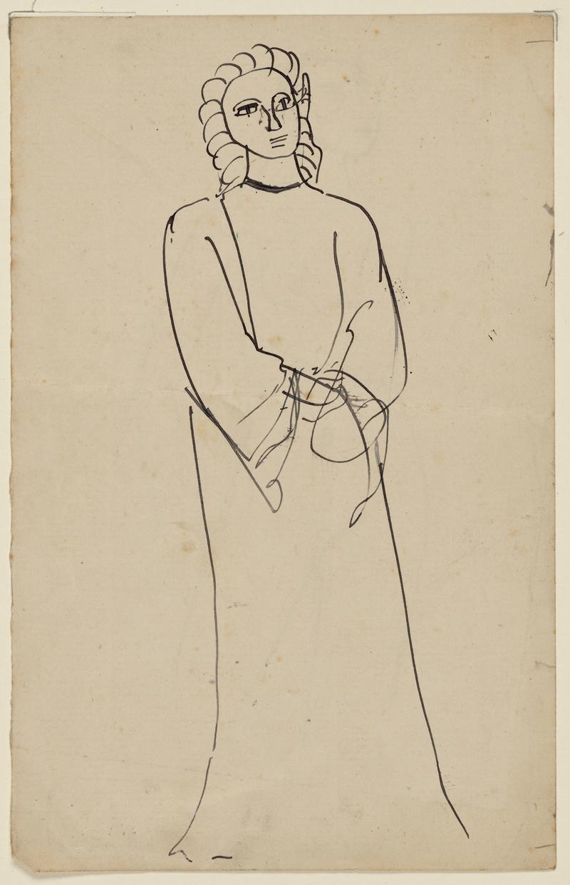 Woman in a Long-Sleeved Dress
