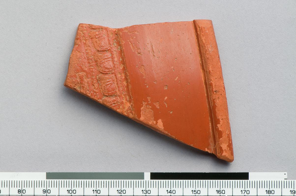 Roman samian bowl, decorated