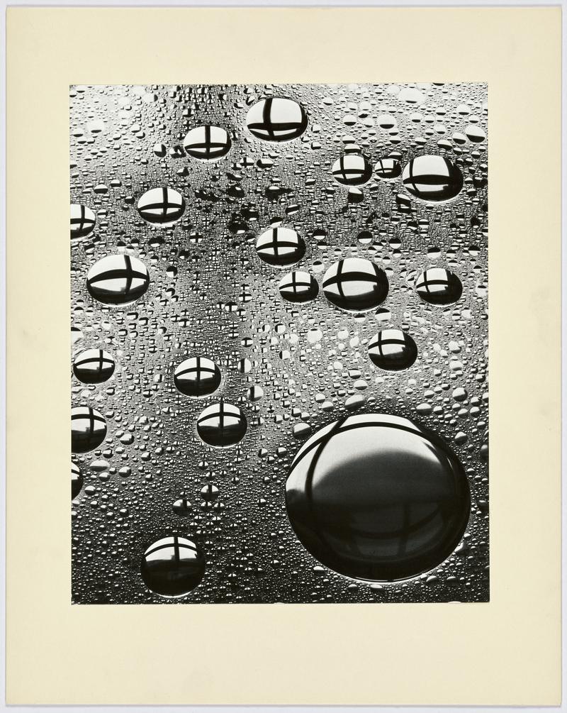 Reflecting drops of oil, April 1956
