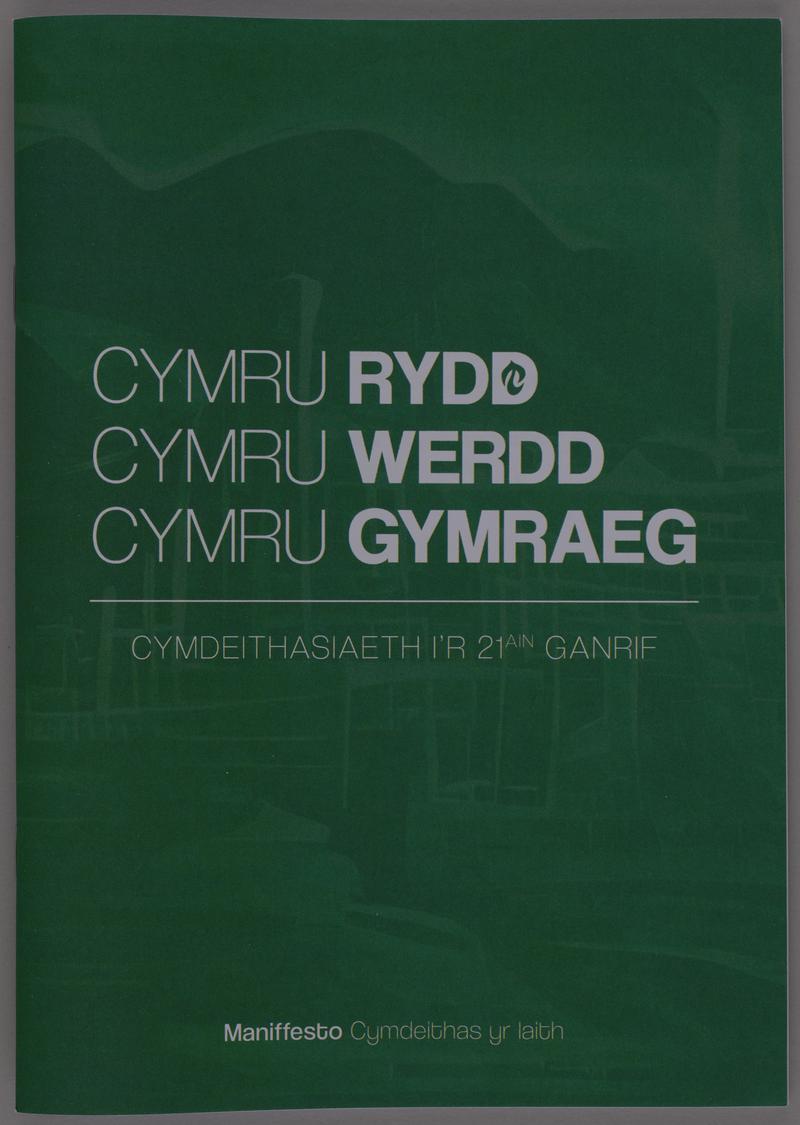 Cymdeithas Yr Iaith manifesto booklet.