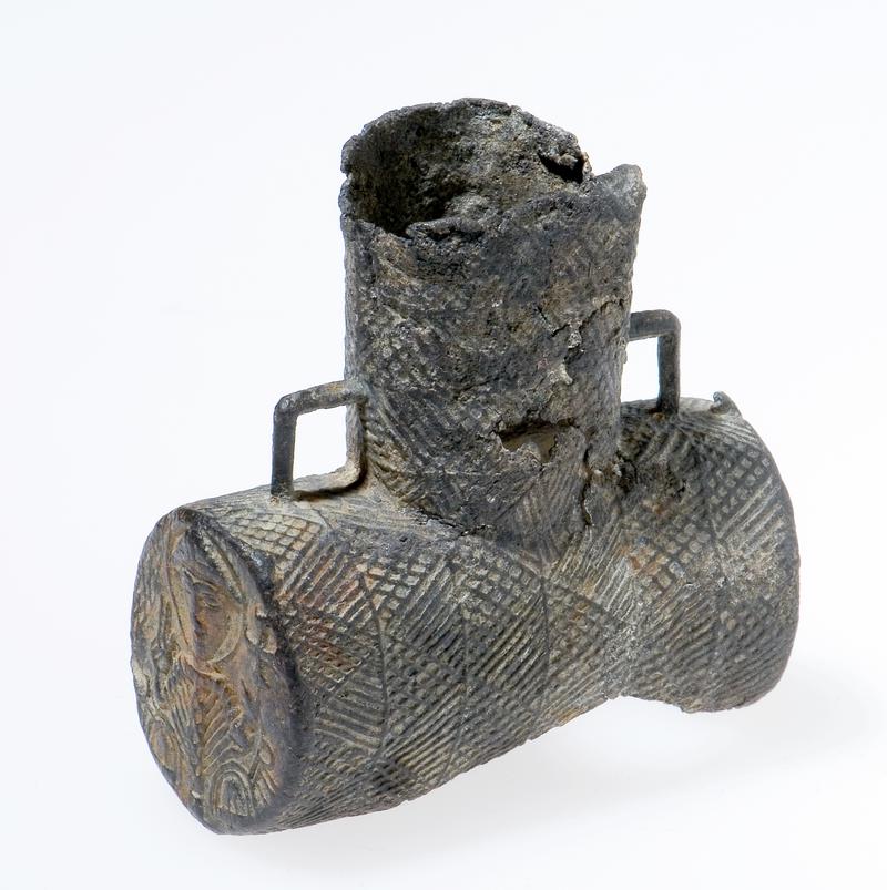 Medieval lead ampulla