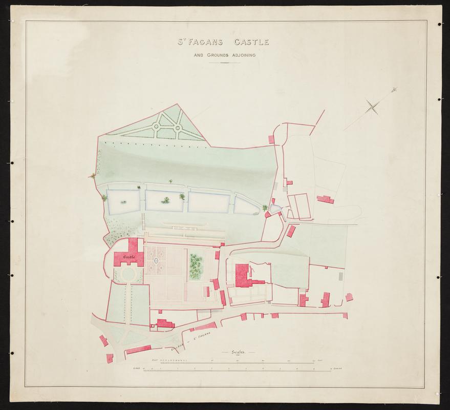 Plan of St Fagans Castle and Grounds Adjoining