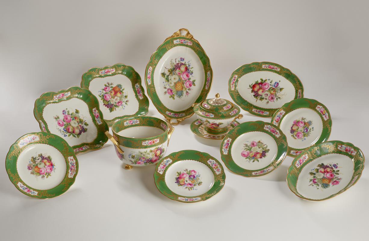 pieces from a dessert service, 1818-1820