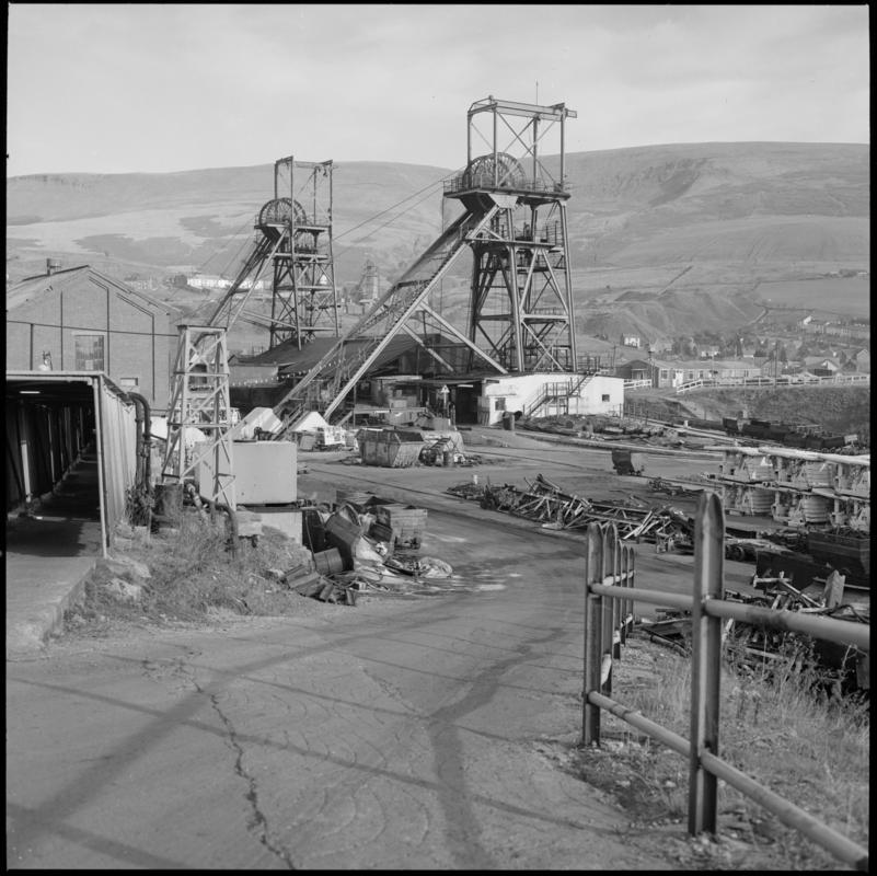 Black and white film negative showing a surface view of Western Colliery . &#039;Western&#039; is transcribed from original negative bag.  Appears to be identical to 2009.3/2906.