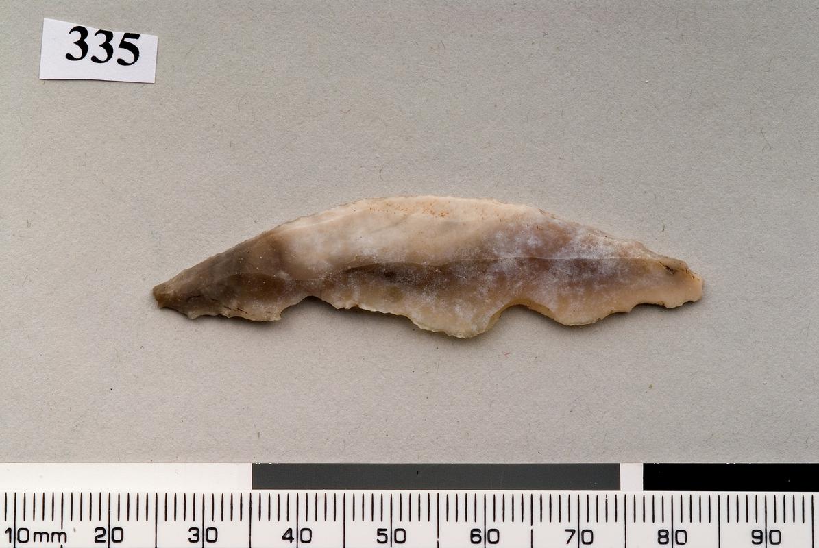 Upper Palaeolithic flint backed blade