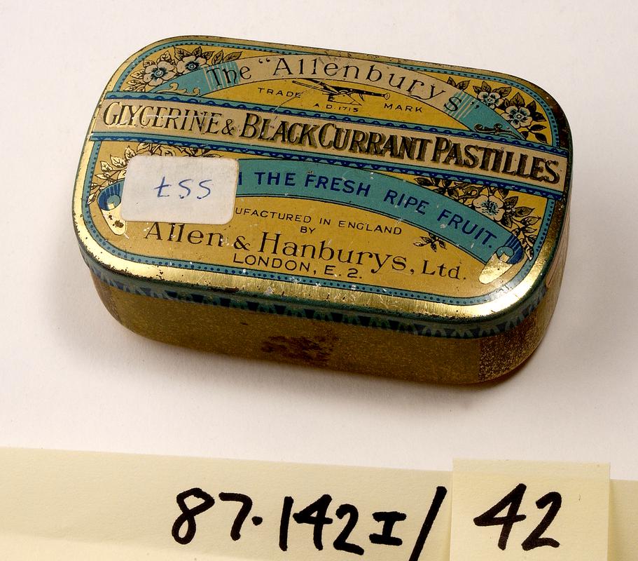 Allenbury&#039;s glycerine tablets tin