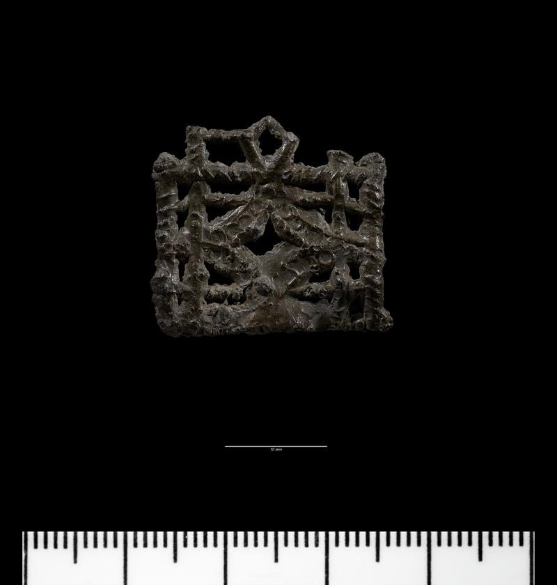 Medieval pewter openwork fragment