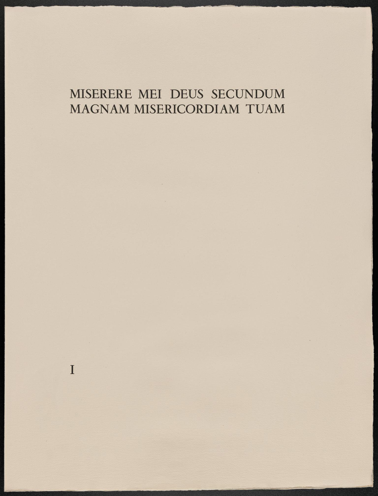 Miserere mei, Deus, secundum magnam misericordiam tuam