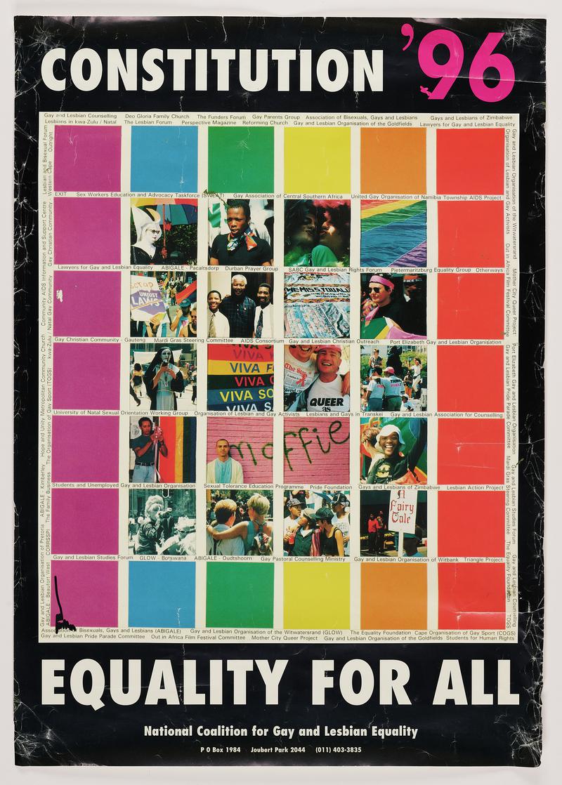 Poster &#039;Constitution Equality for All&#039;, 1996.