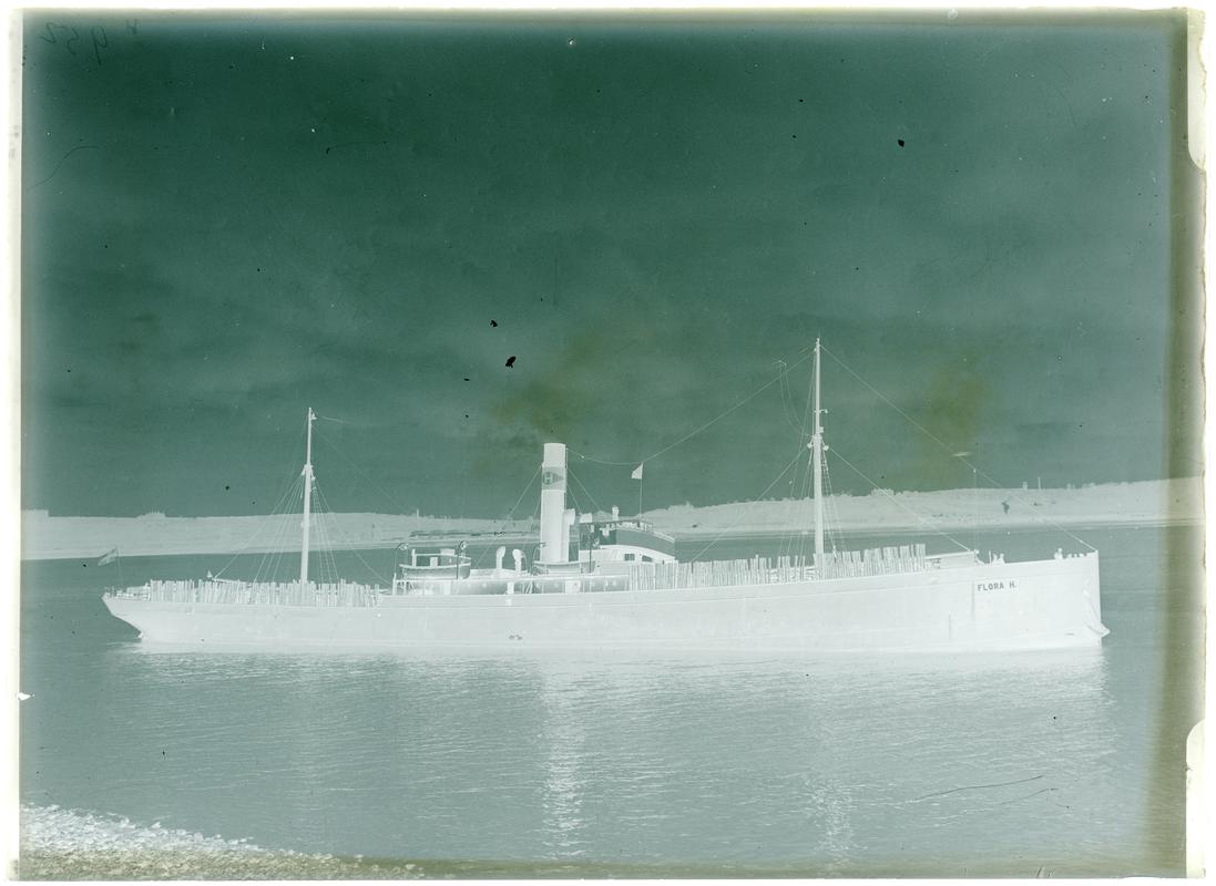 S.S. FLORA H., glass negative