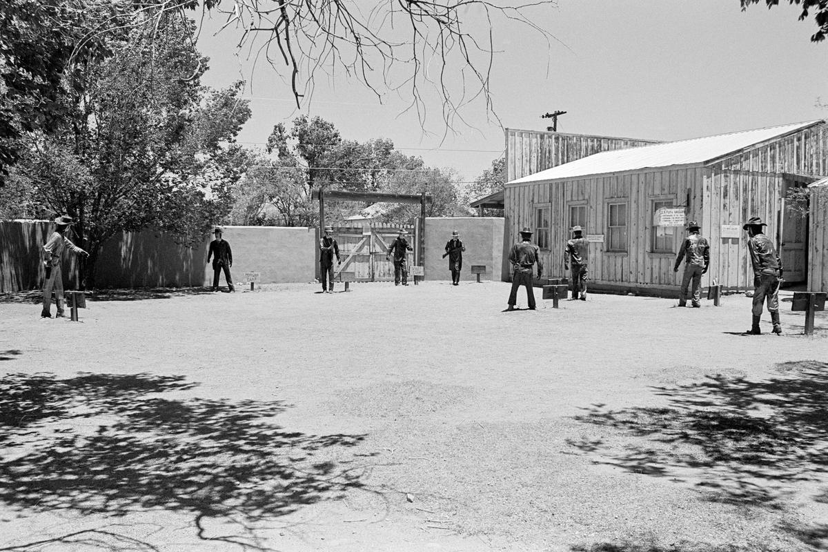 USA. ARIZONA. Thombstone. Mock-up of the gunfight at OK Coral. A great tourist attraction. 1980.