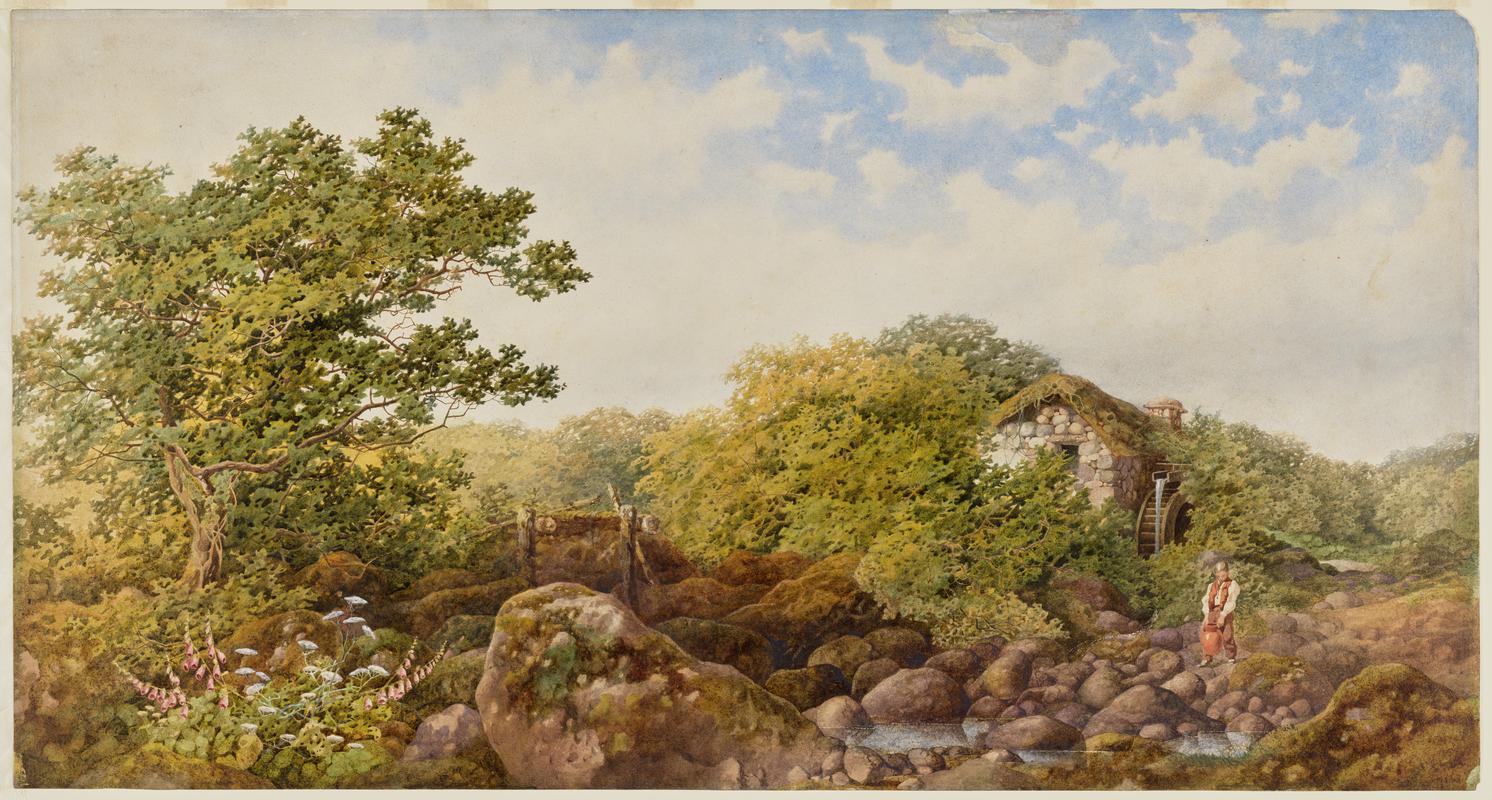 Landscape with a watermill