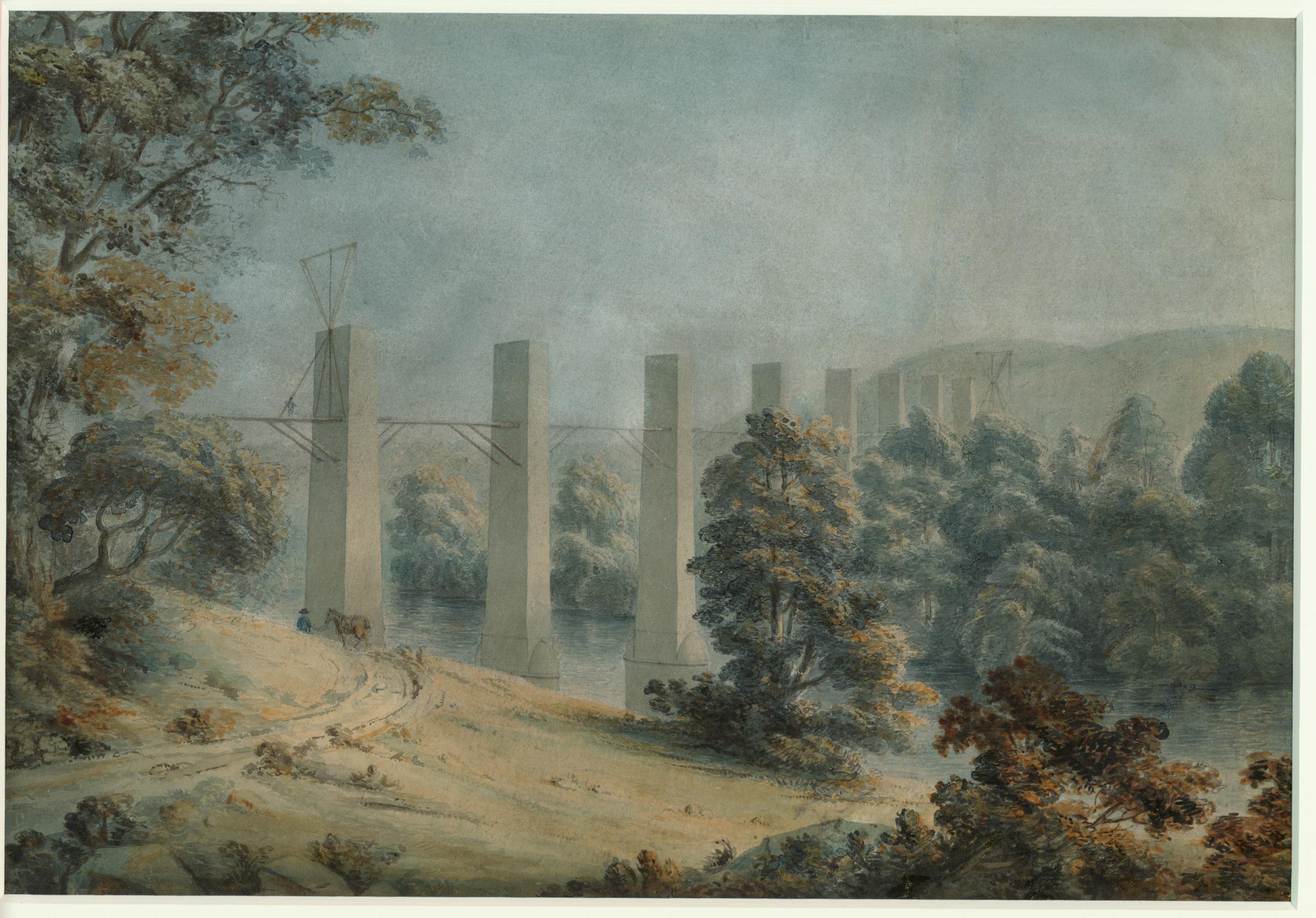 Pant-Y-Gessyllte Viaduct, 1805 (painting)