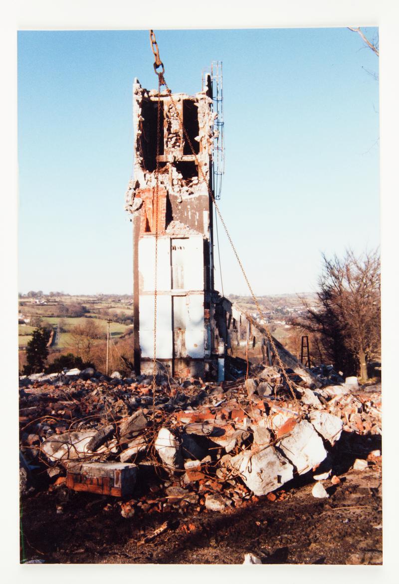 View of a dilapidated building at Oakdale Colliery.