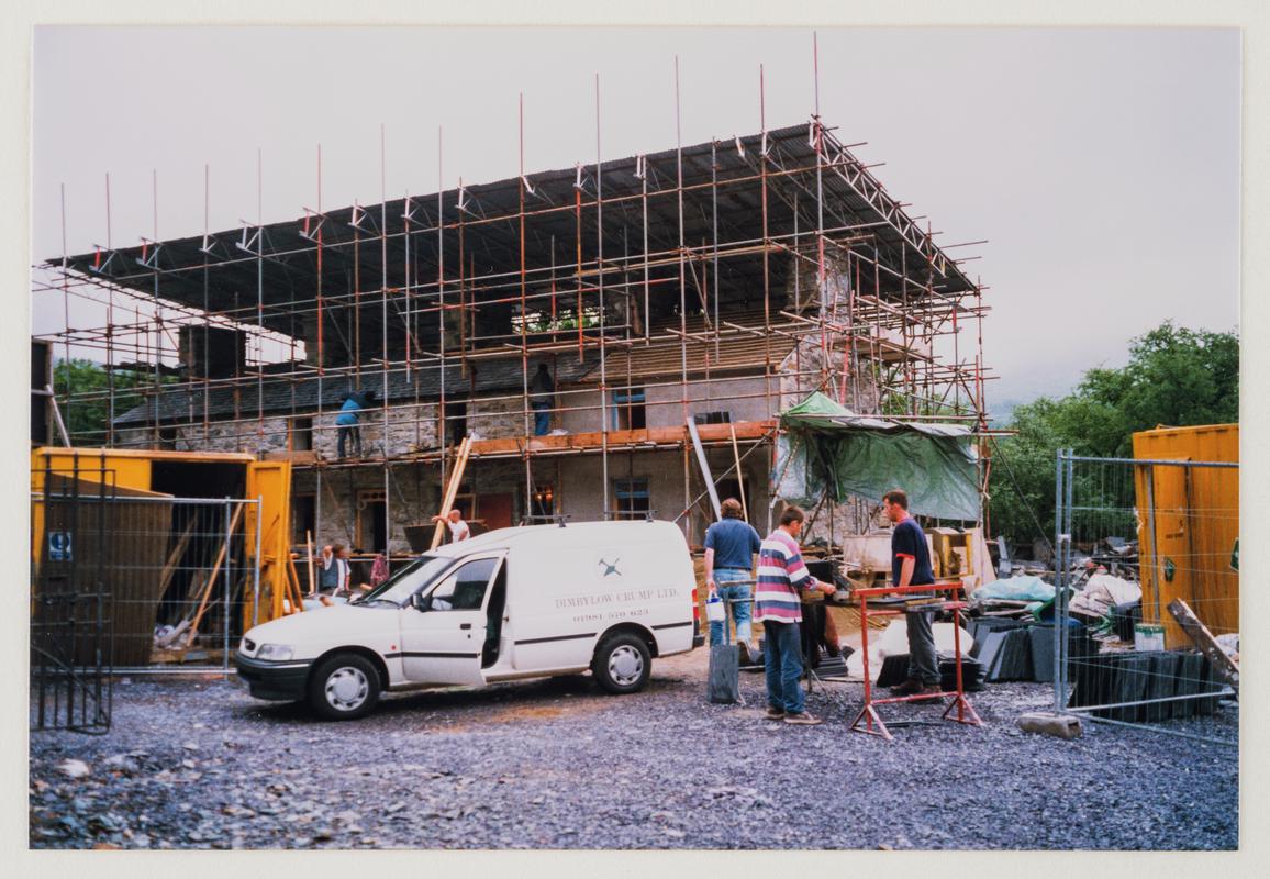 rebuilding Fron Haul at Welsh Slate Museum, 1999