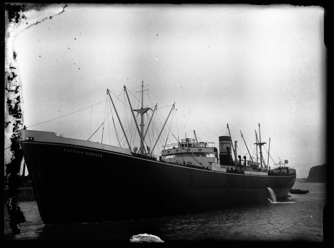 3/4 Port Bow view of S.S.Aspasia Nomikos, Penarth Head c.1936