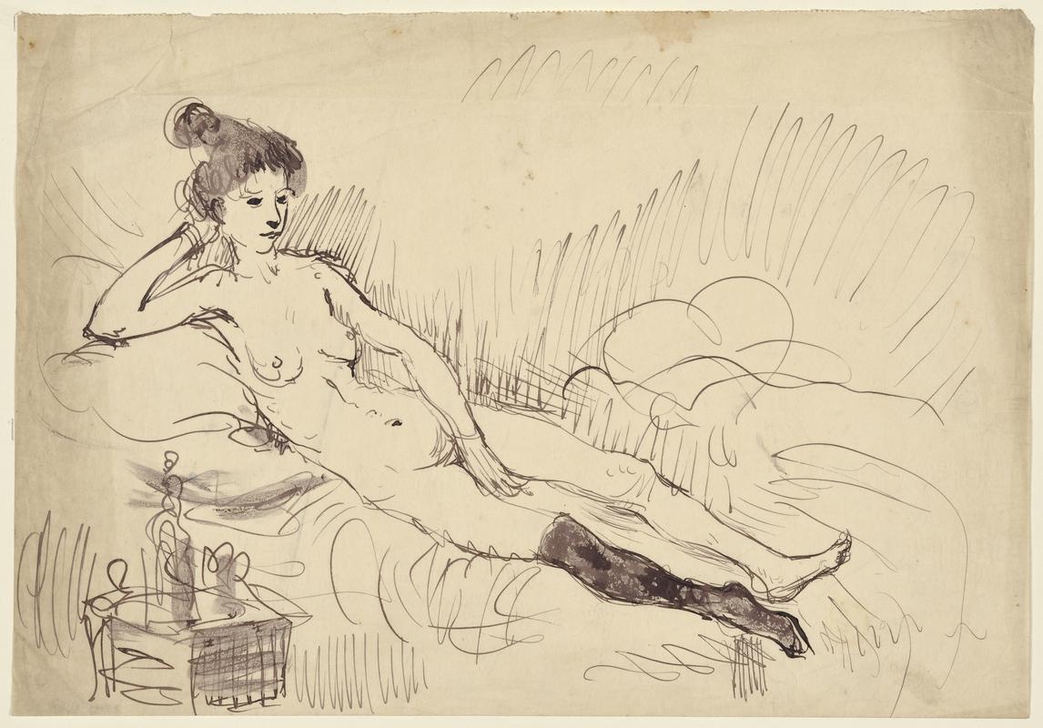 Girl Lying on a Bed
