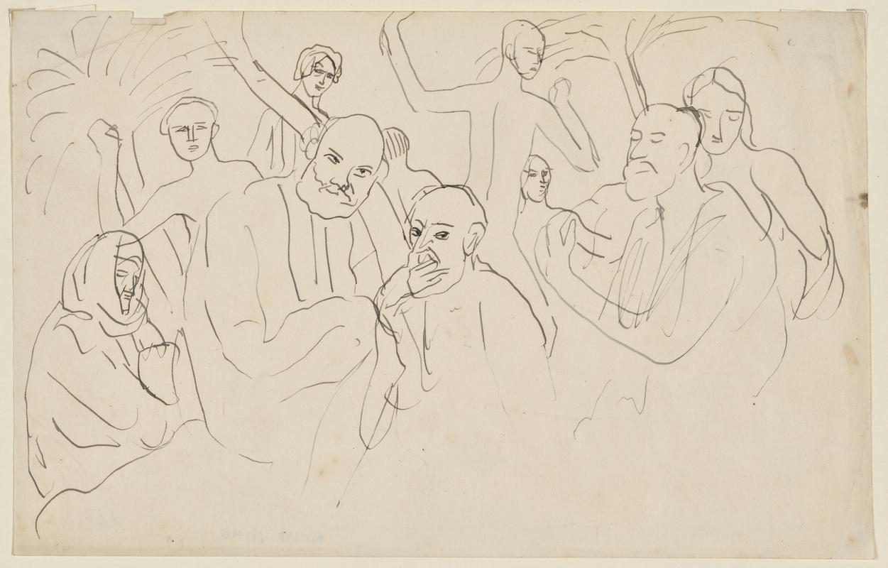 Group of Men with a Woman
