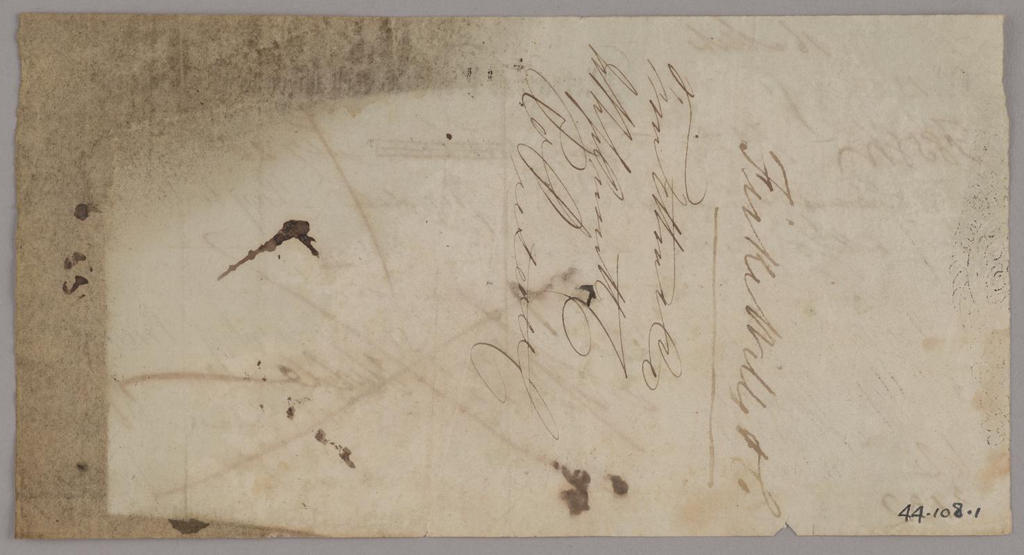 National Provincial Bank, cheque