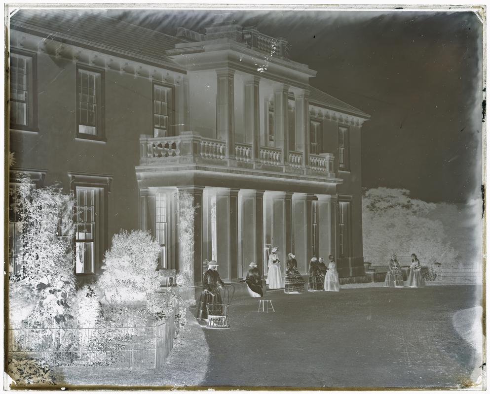 Penllergare House, glass negative