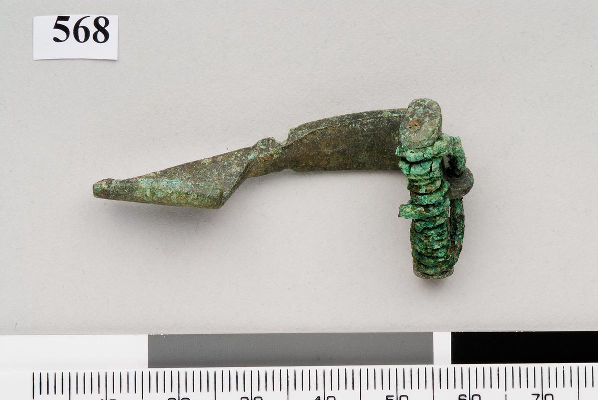 Roman copper alloy T shaped brooch