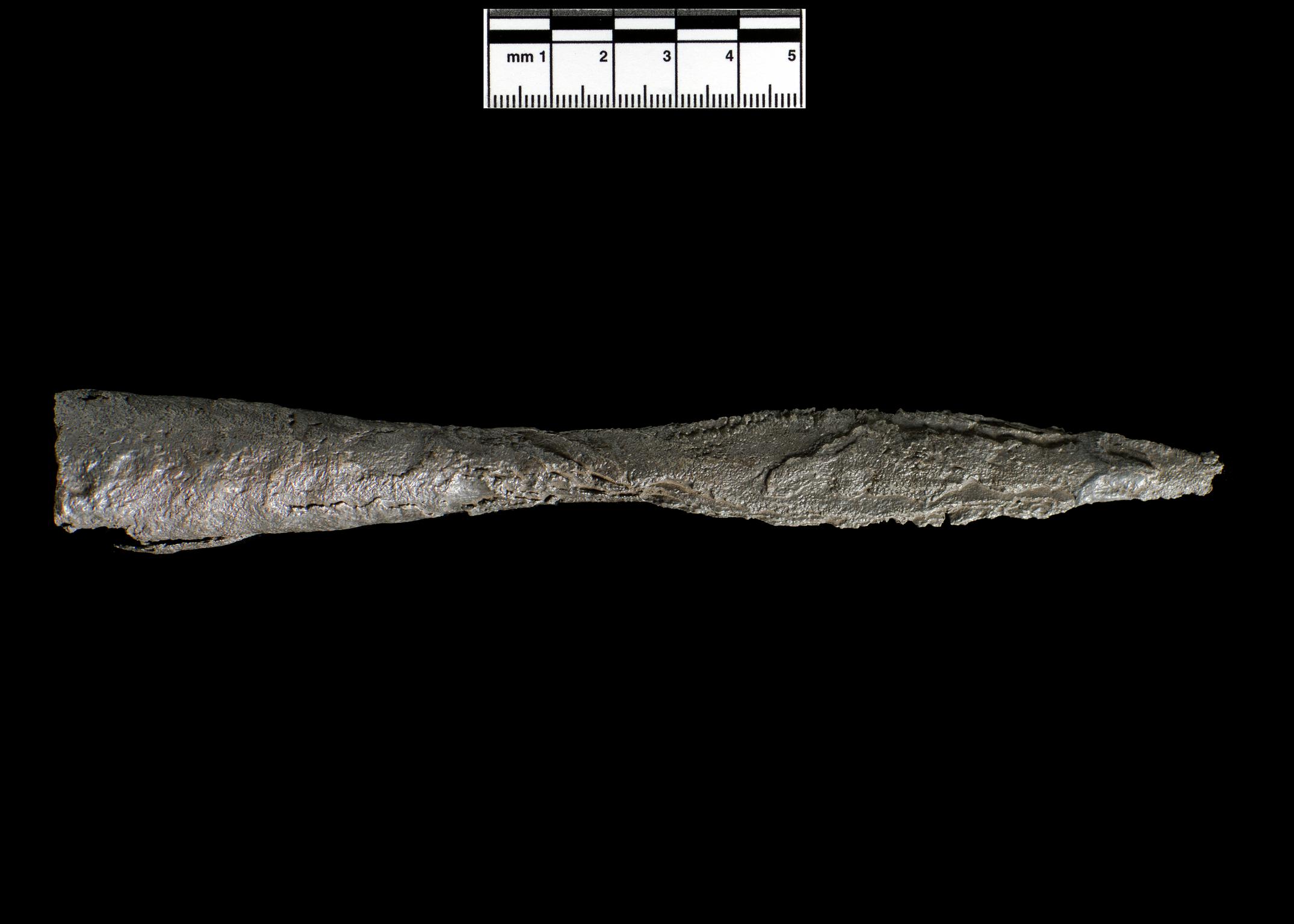 Medieval iron spearhead