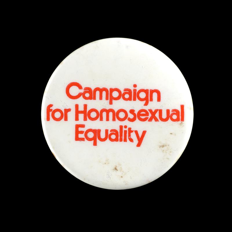 Badge &#039;Campaign for Homosexual Equality&#039;.