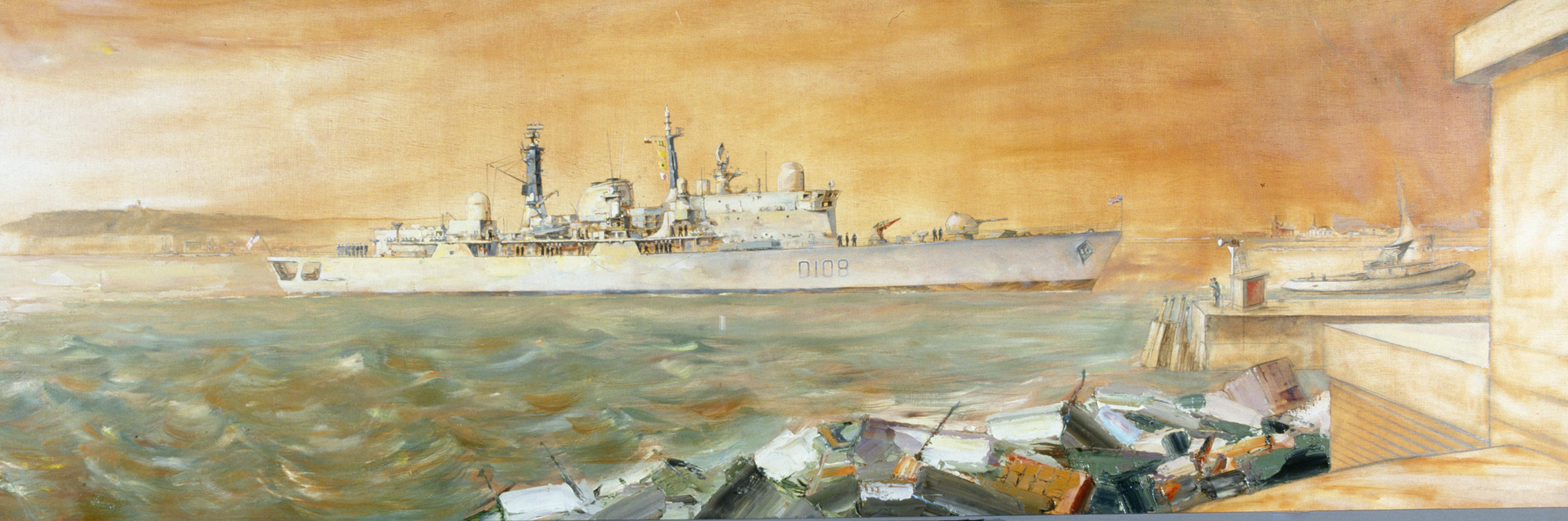H.M.S. CARDIFF, painting