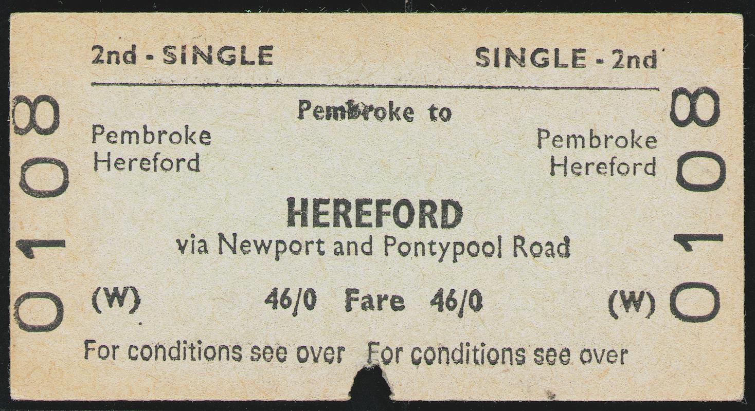 British Railways Board Ticket (front)