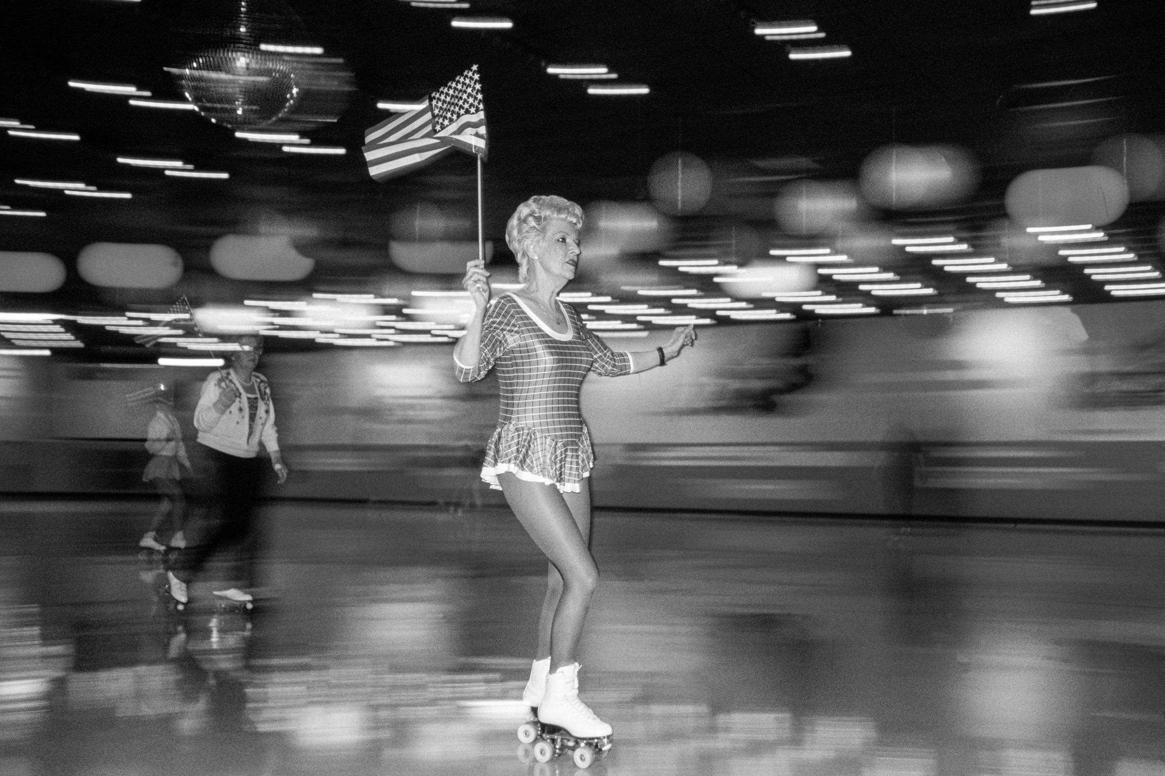 Over 60s night at the ‘Great Skate’ rink. Phoenix, Arizona USA
