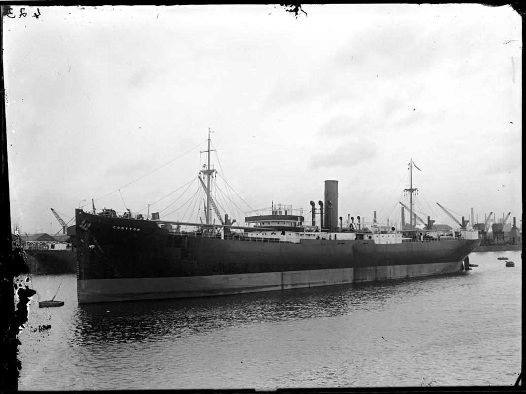 S.S. CORYTON, glass negative