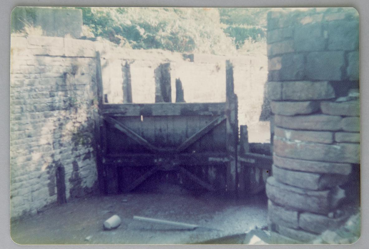 Remains of Red Jacket Canal (Tennant Canal) River Lock, Briton Ferry, 1981.