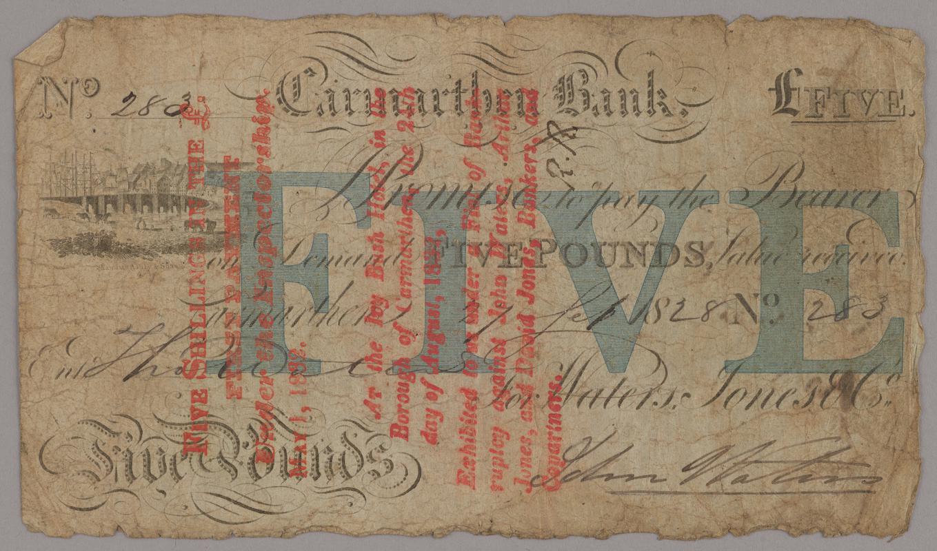 Carmarthen Bank, bank note