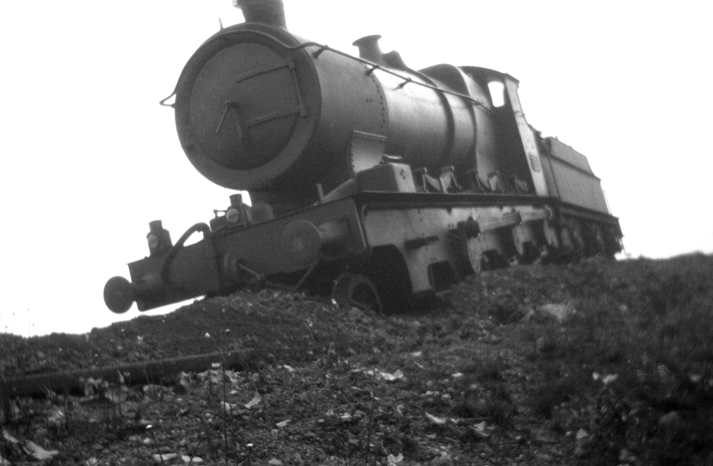 Derailment of loco. '2602' at Newport East, negative