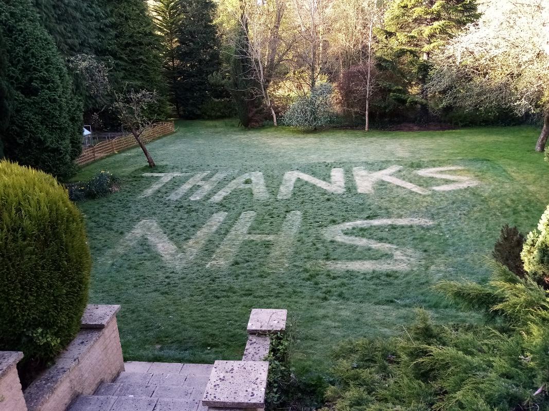 Lawn message.