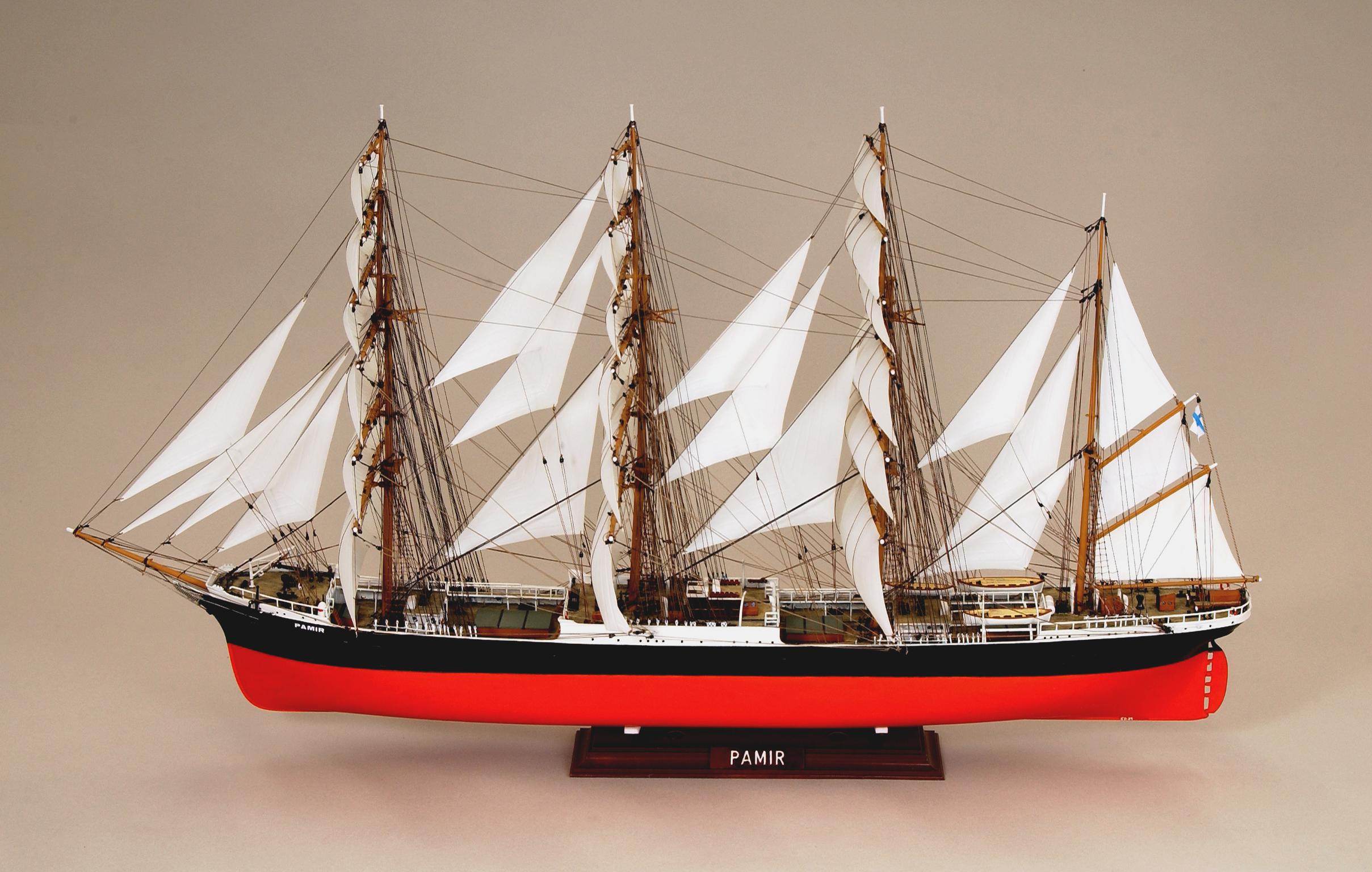 PAMIR, full hull model of sailing ship
