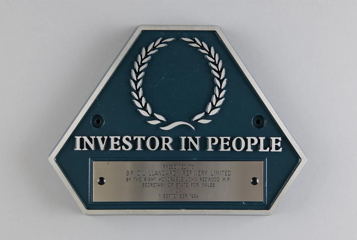 B.P. Oil Llandarcy Refinery Ltd. Investor in People award