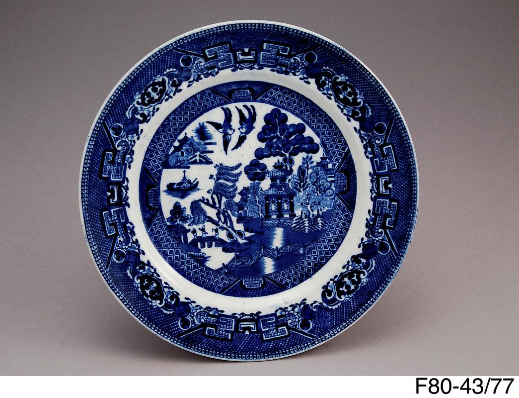 Plate, willow pattern