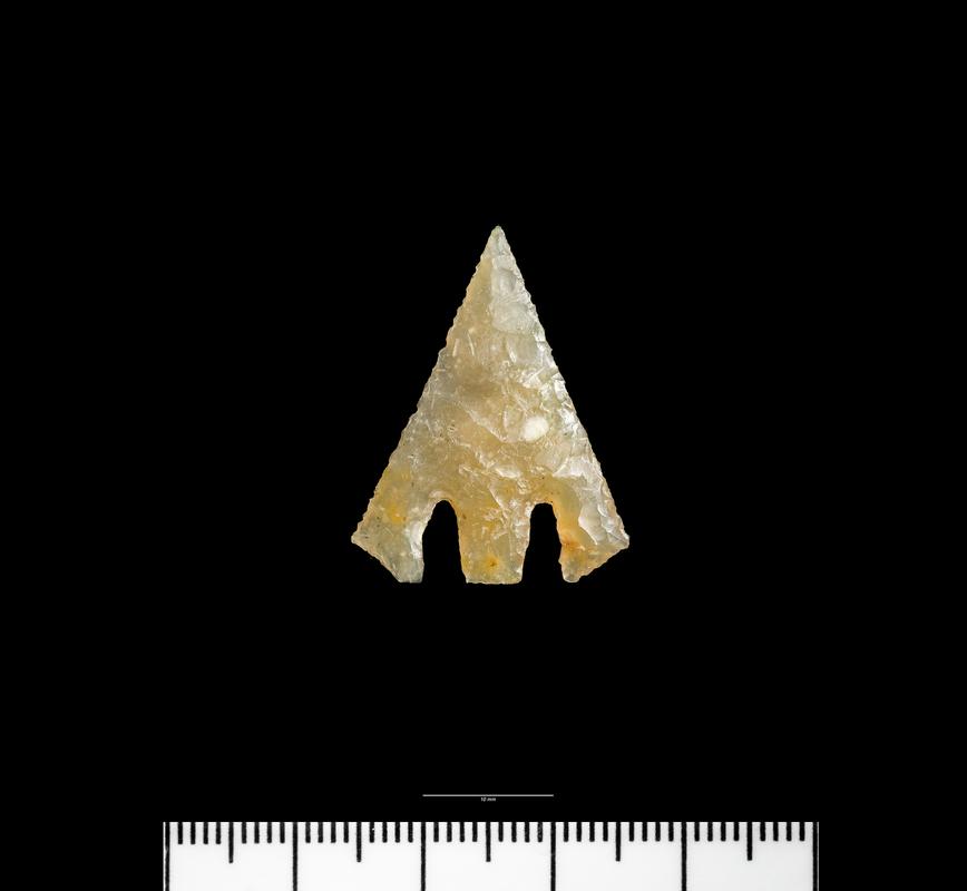 Early Bronze Age flint barbed and tanged arrowhead