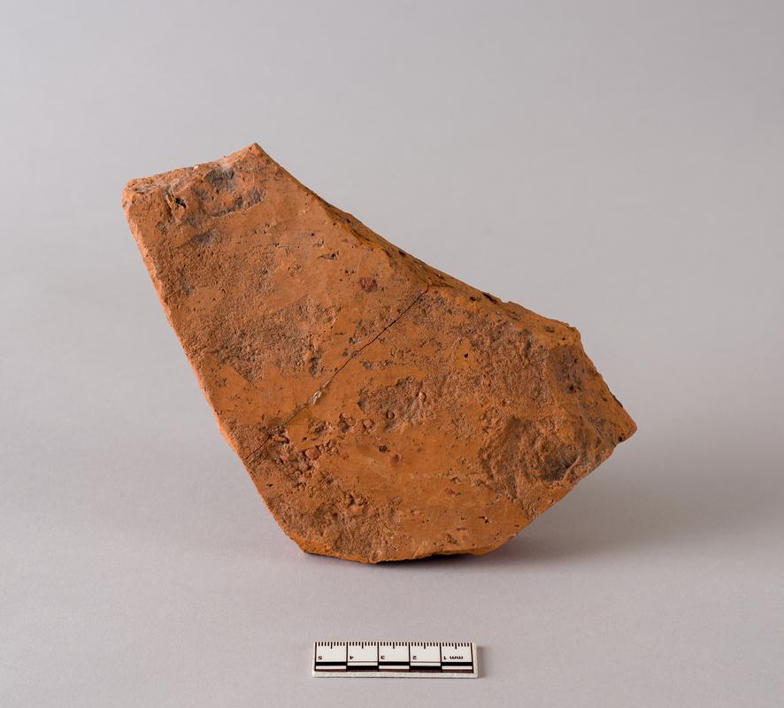 Roman ceramic tegula, stamped