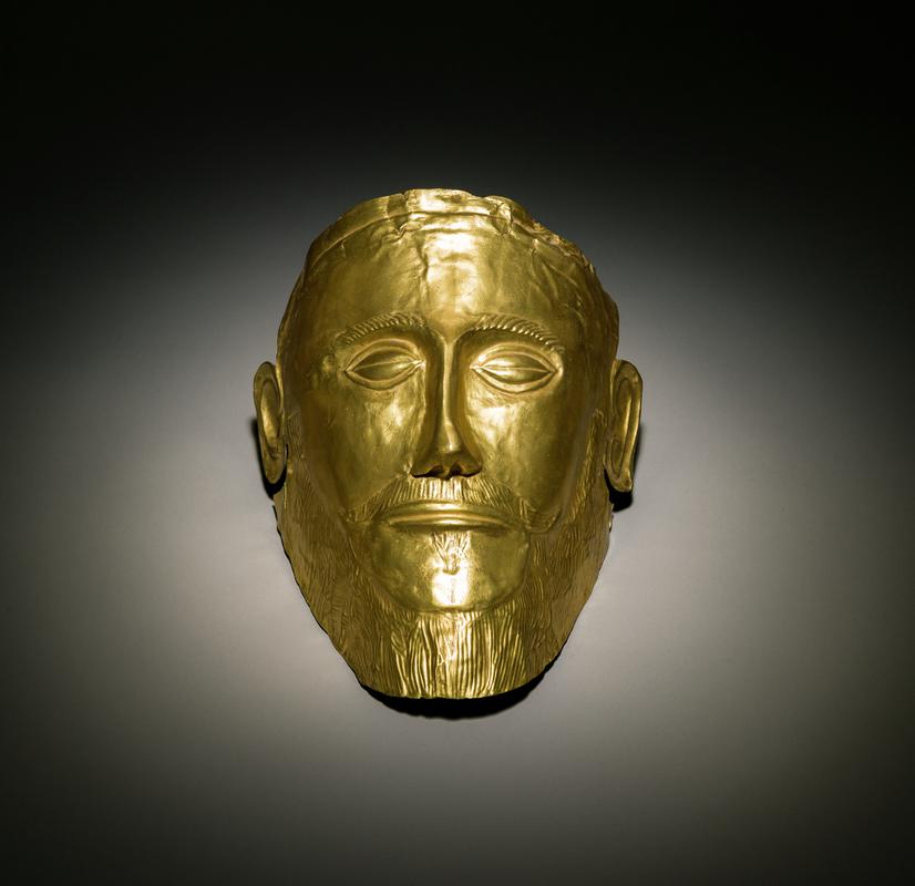 Replica funeral mask of Mycenean Prince
