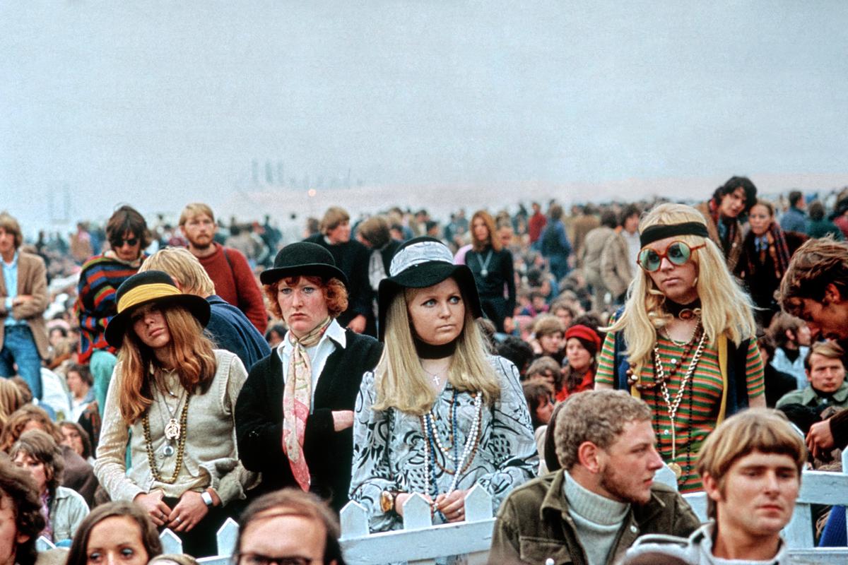 GB. ENGLAND. Isle of Wight Festival. Pop-festivals always bring out the wildest forms of dress sense. 1969.